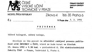 Před čtvrt stoletím se náš stát připojil k Internetu. Jak to tehdy proběhlo?
