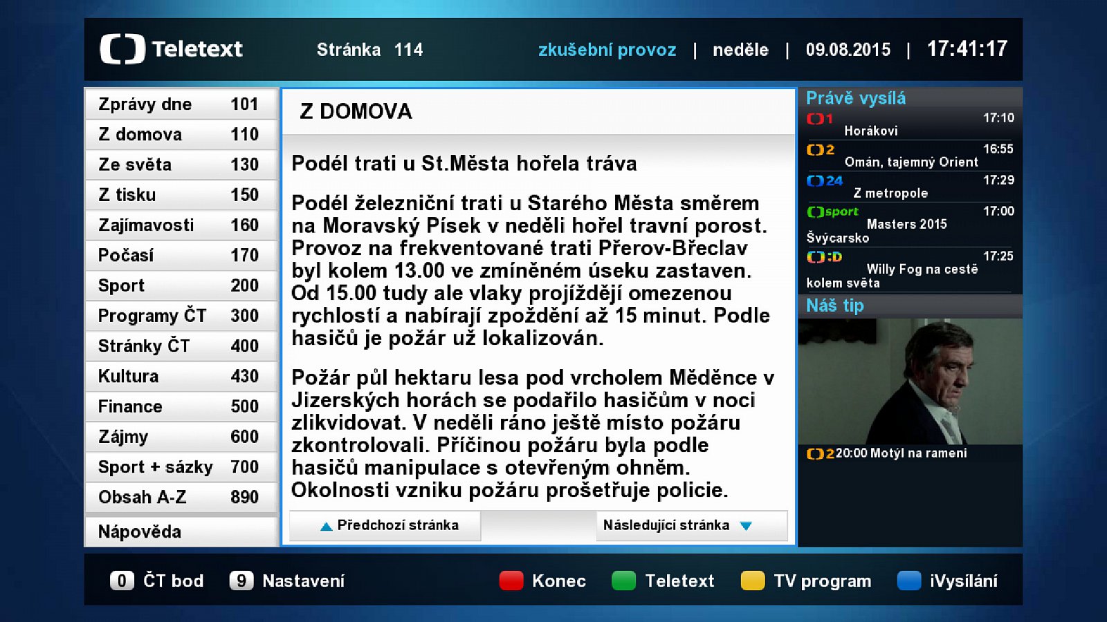 Česká televize vidí budoucnost teletextu v hybridní technologii