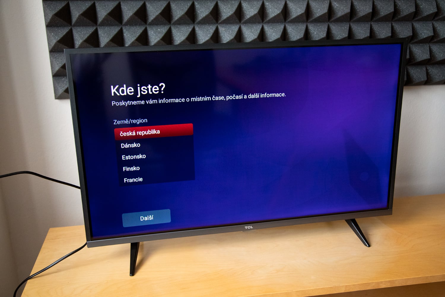TCL 32ES580 - první zapnutí