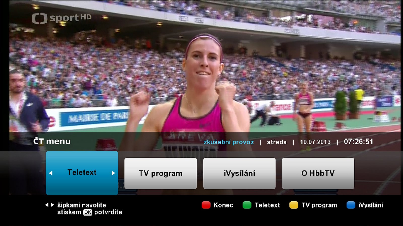 iVysílání dostupné v rámci hybridní televize HbbTV