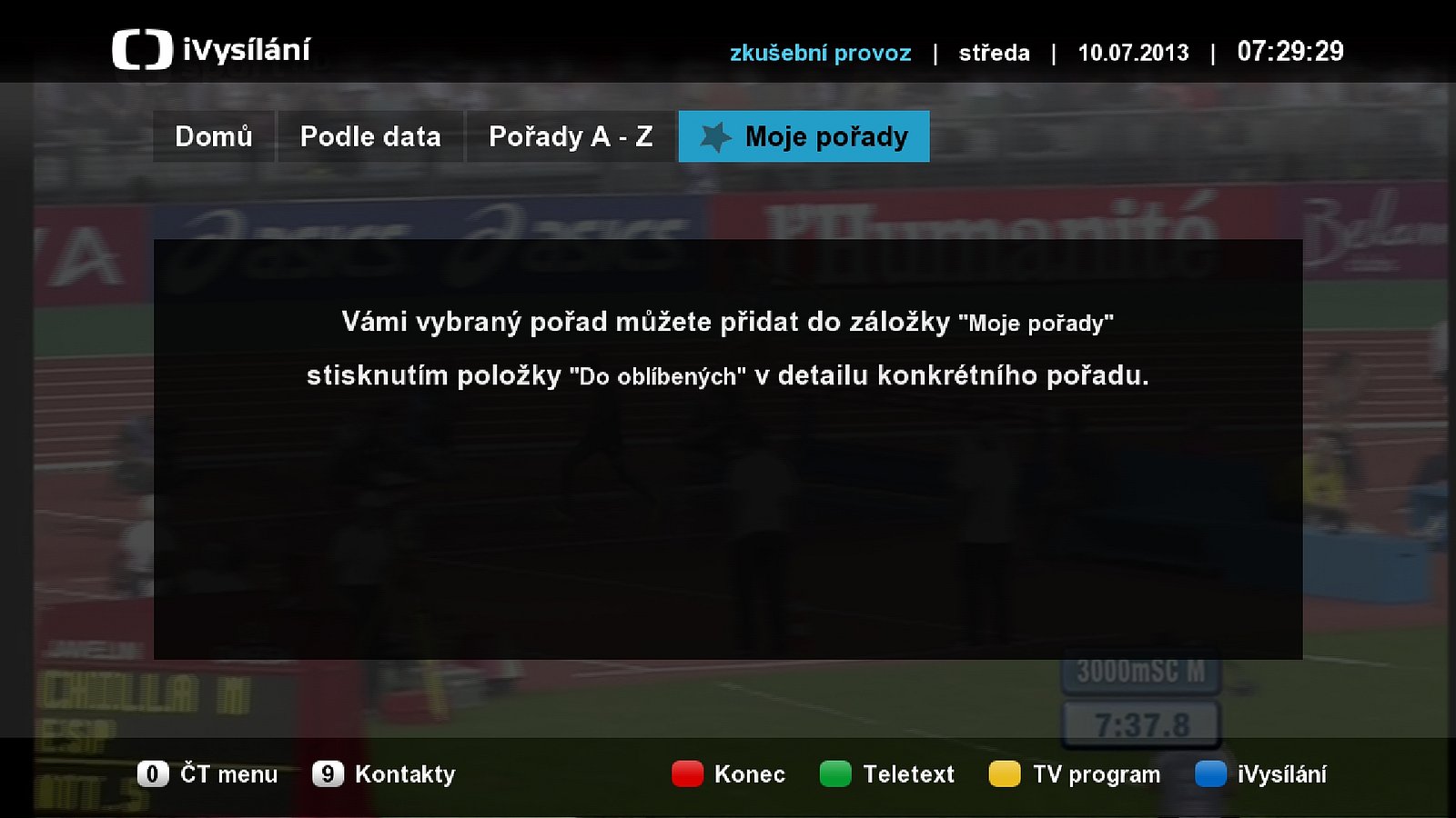 iVysílání dostupné v rámci hybridní televize HbbTV