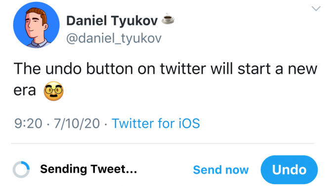 Twitter Blue - předplatné - Undo tweet