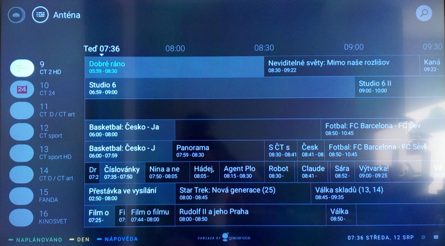 Philips 55PUH6400 – Programová nabídka (EPG)