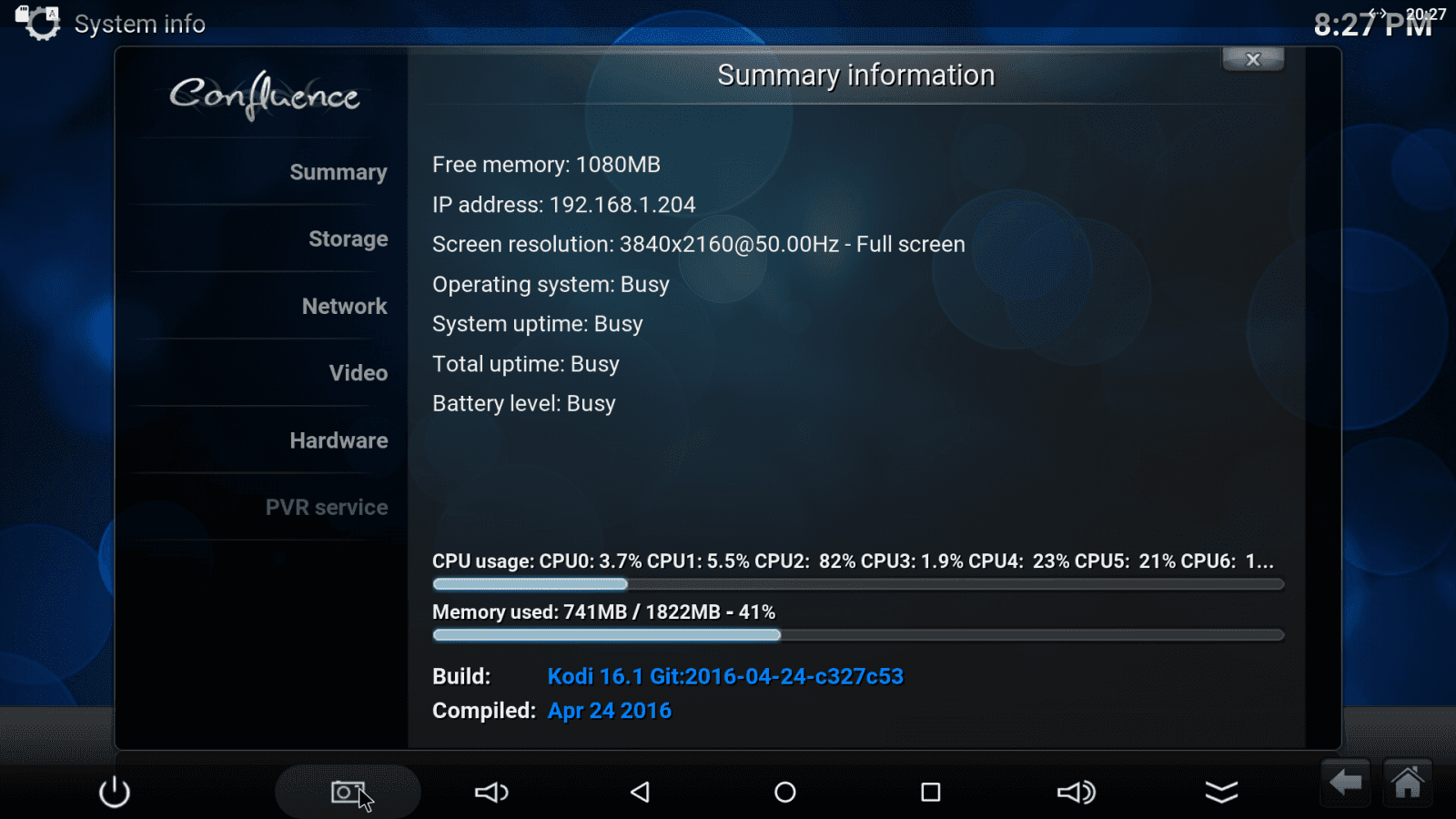 Android MX - uživatelské prostředí