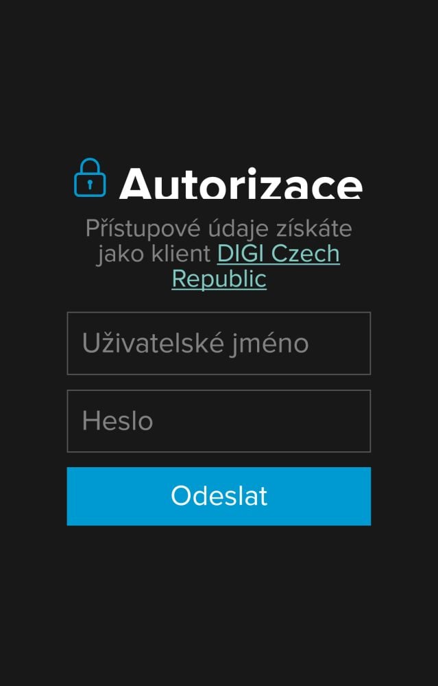 Digi2GO - aplikace pro mobil (Android)