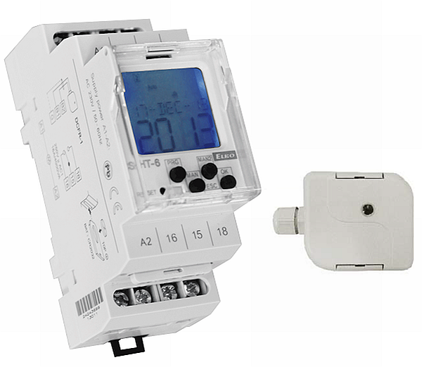 Spínací hodiny SHT-6 a přijímač DCFR-1 od Elko EP.