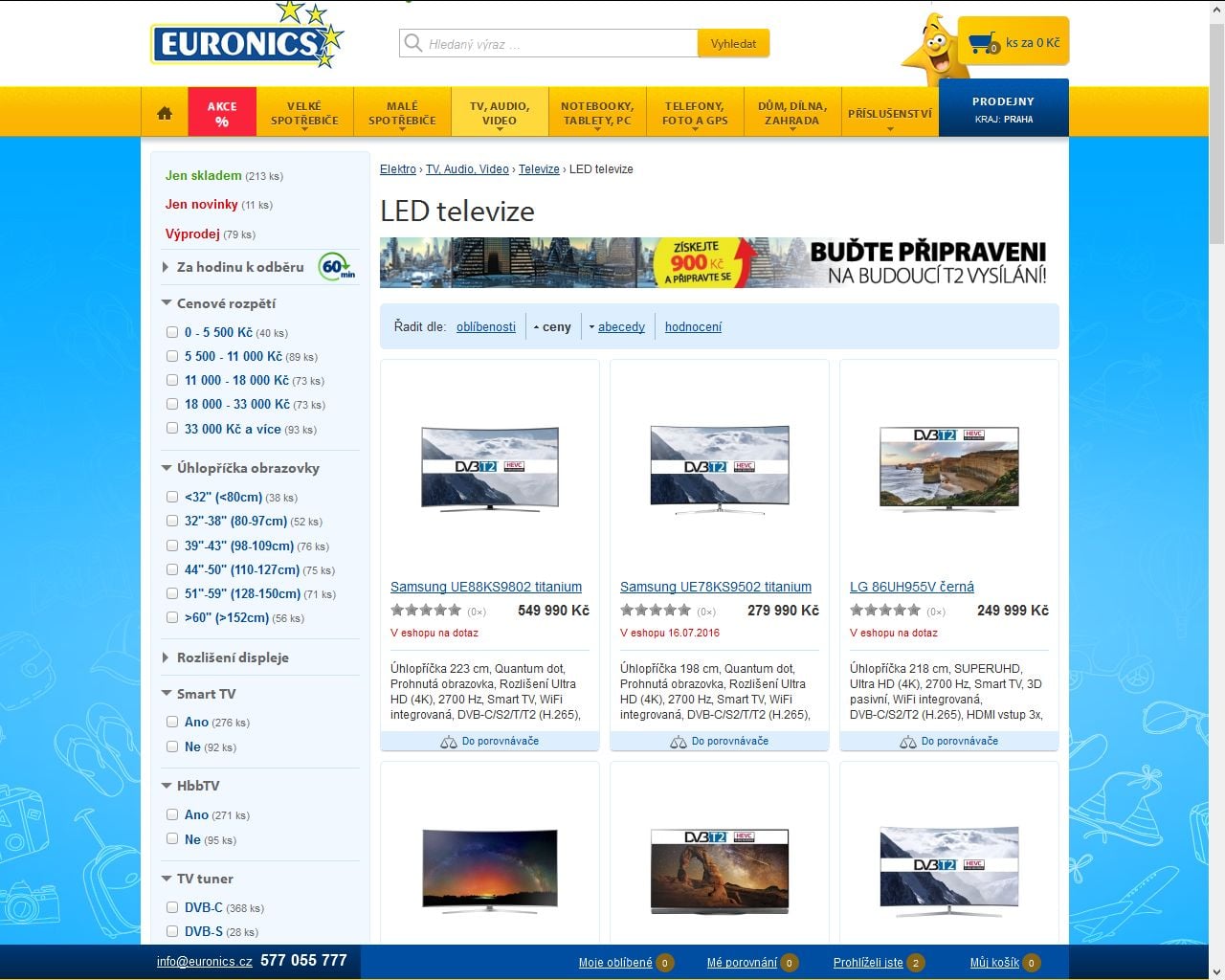 Euronics, DVB-T2 - HEVC, 7-2016