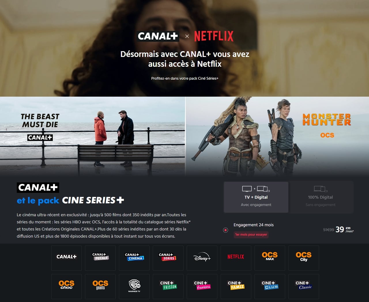 Nabídky streamovacích platforem francouzského a polského Canal+