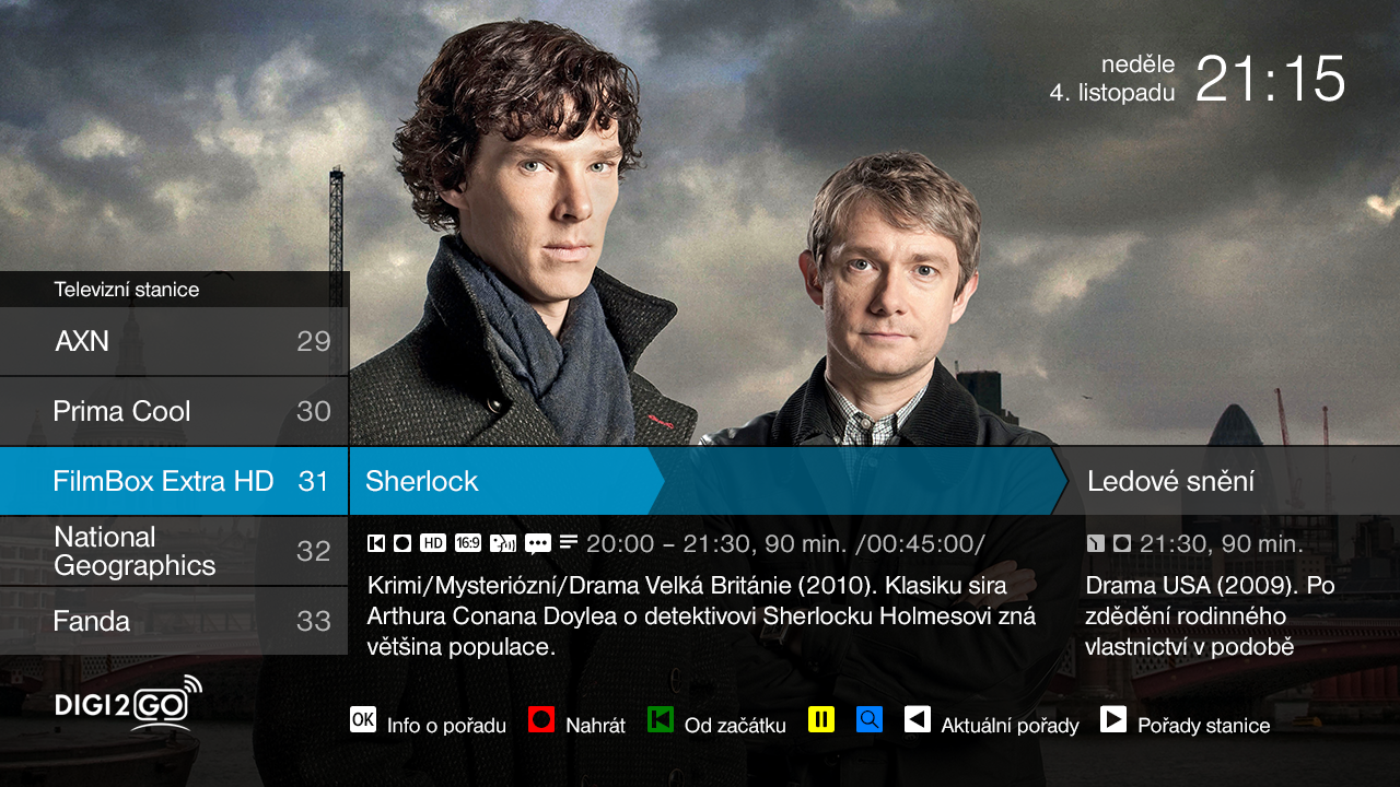 Aplikace 4NET.TV pro set-top boxy