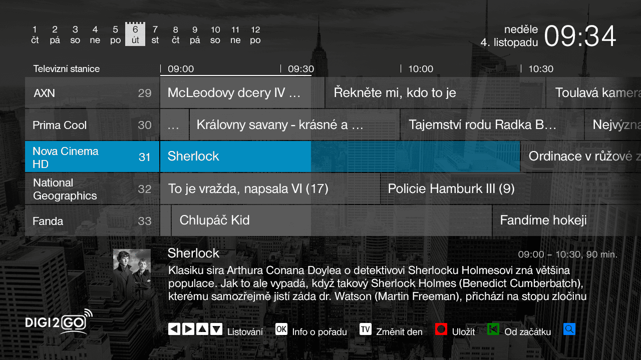 Aplikace 4NET.TV pro set-top boxy