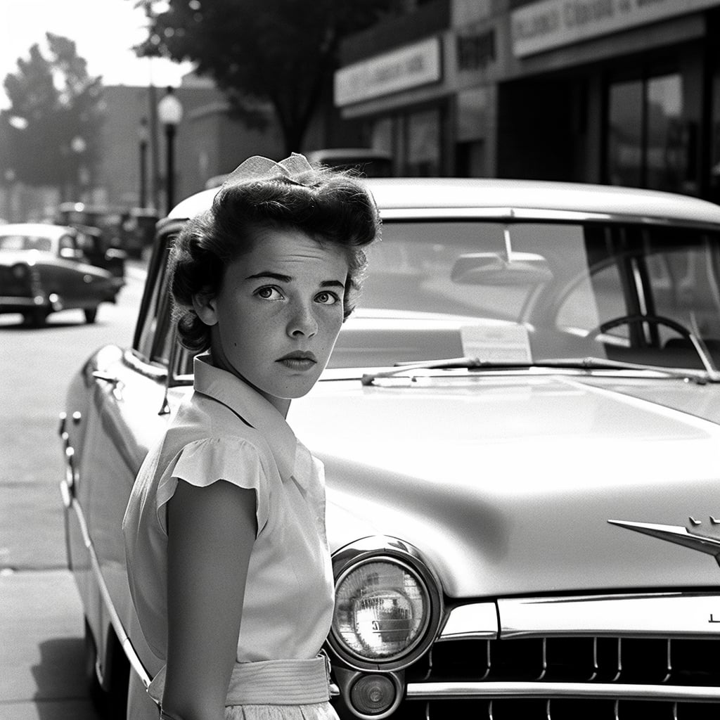 Dokumentární fotografie ve stylu americké fotografky Vivian Maier.