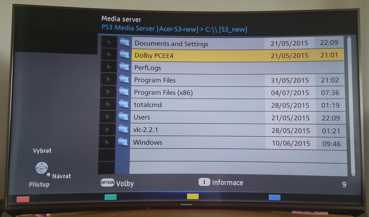 Po kliknutí naběhne do standardního adresářového výpisu.