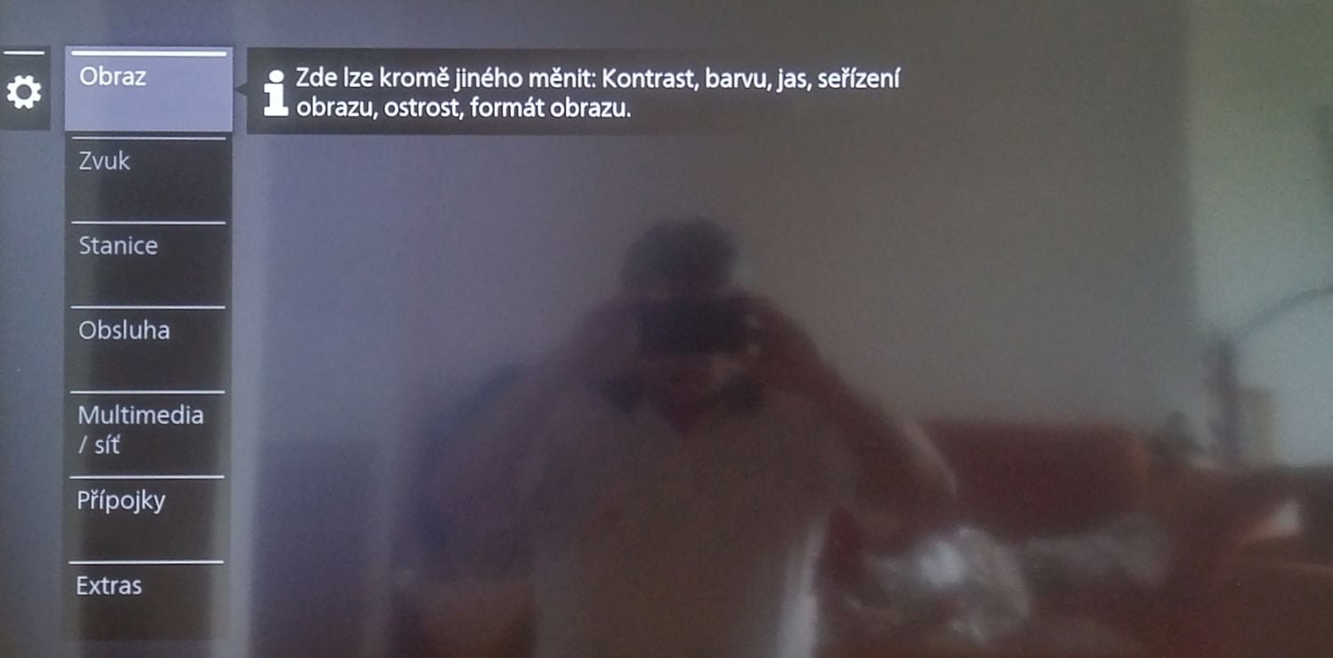 Loewe One 40 - menu Nastavení televizoru