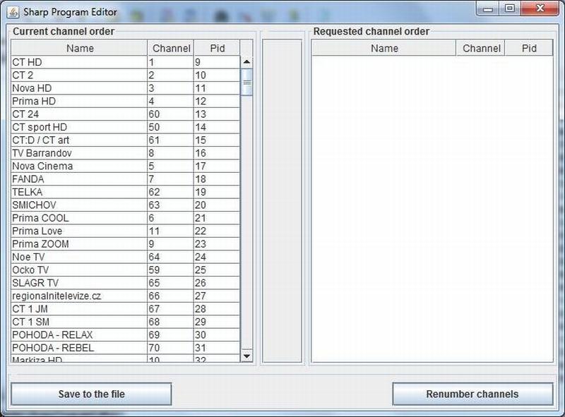 Sharp TV Program Editor