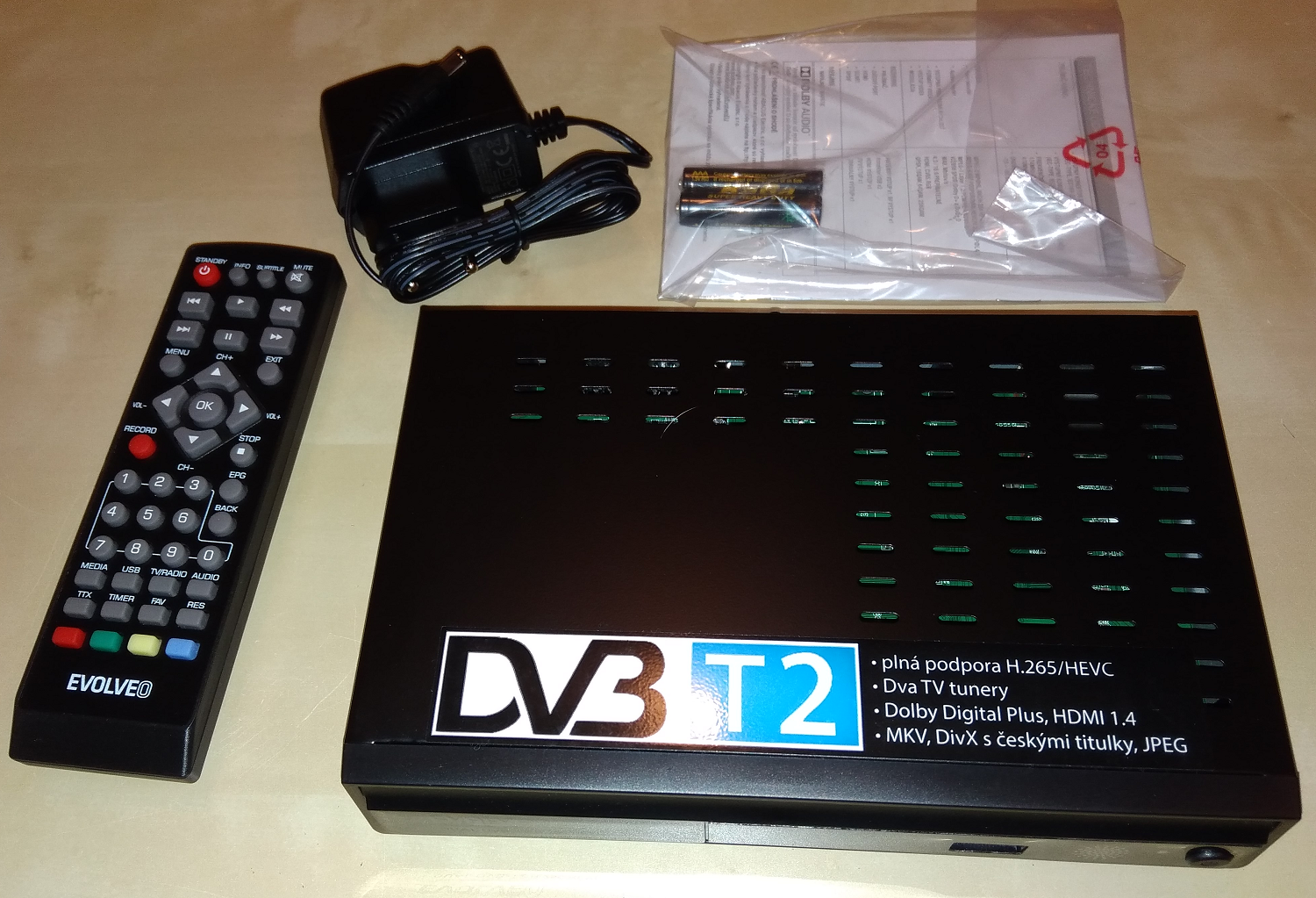 Kompletní obsah balení.