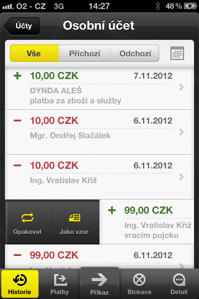 Mobilní eKonto