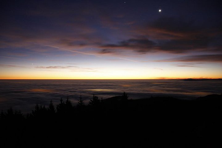 Pohled z Kletě při svítání