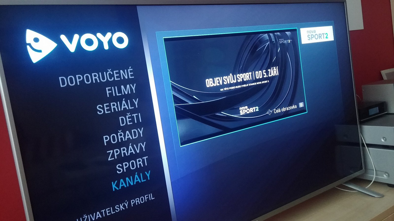 Nova Sport 2 je dostupná na videoportálu Voyo.cz