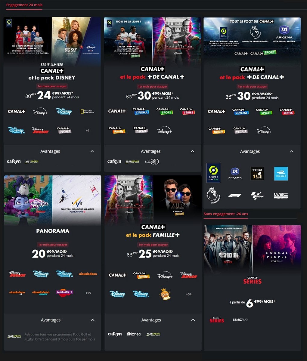 Nabídka Canal+ Francie