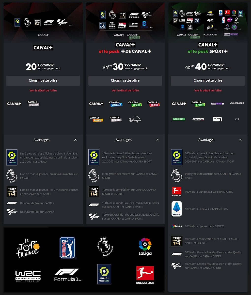 Nabídka Canal+ Francie