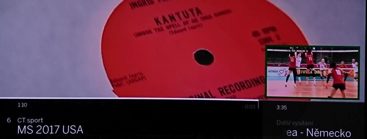 PiP - skutečný obraz v obraze je možný díky dvoutunerovému provedení. Dovoluje mj. i jeden pořad nahrávat a druhý sledovat.