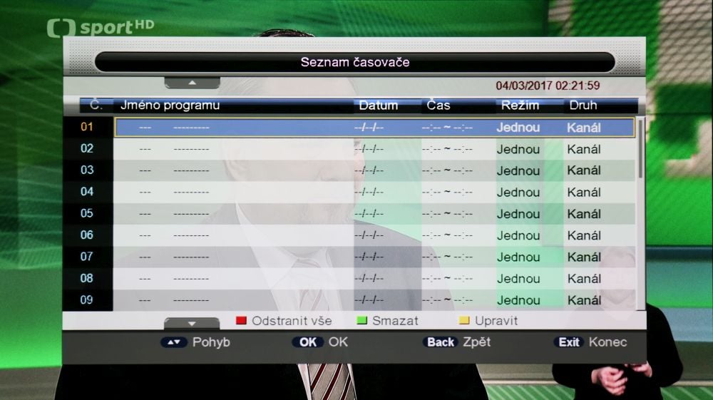 Nechybí ani časovač pro nahrávání v nepřítomnosti.