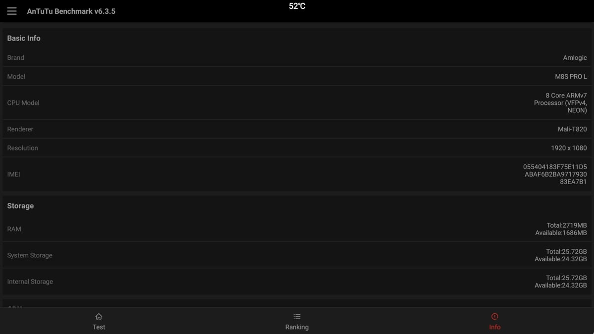 Mecool M8S Pro L - Benchmarky, Root Check, DRM Info