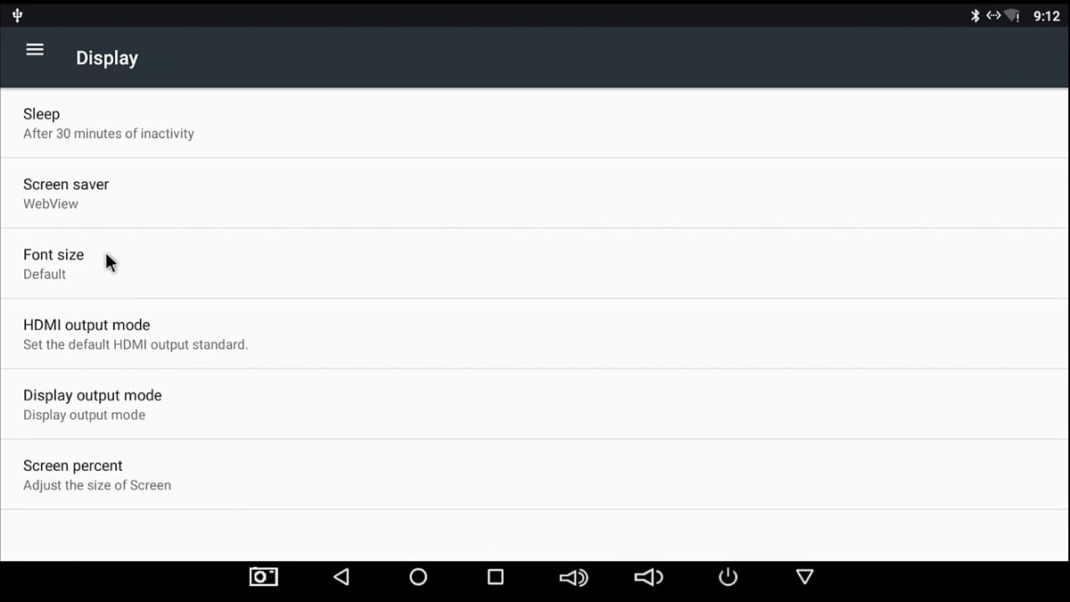 Menu nastavení a DRM info