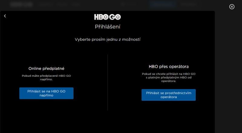 HBO GO - změnilo se i přihlášení do služby VoD.