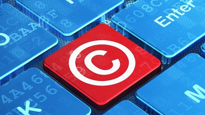 Copyright - autorské právo - klávesnice