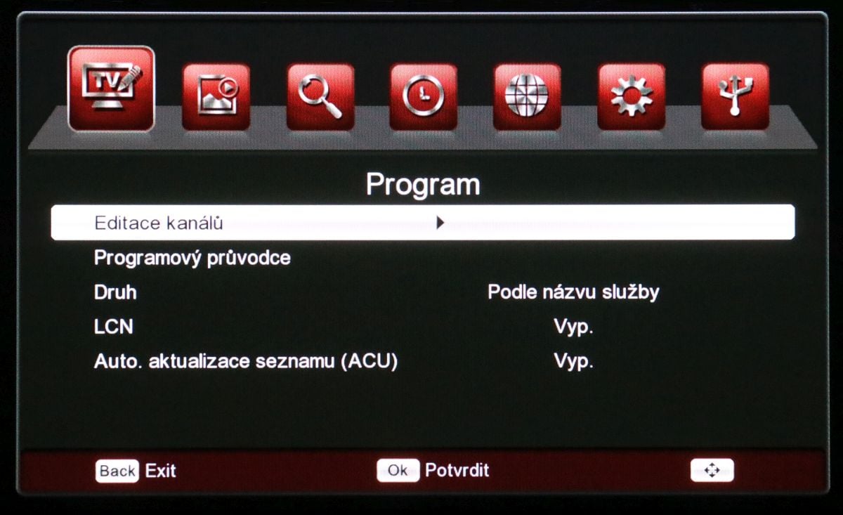 Ferguson Ariva T265 - instalace, třídění kanálů