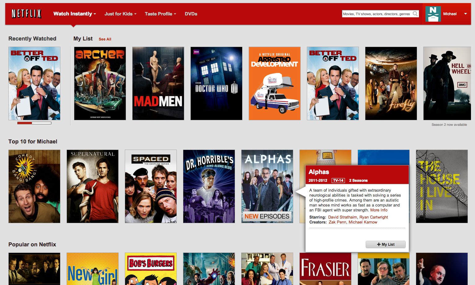 Náhledy Netflixu na PC i v mobilních zařízeních a Smart TV