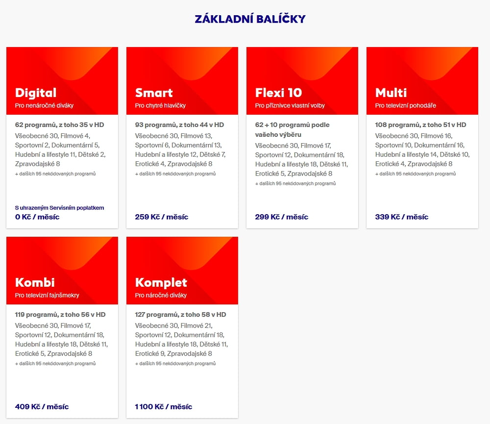 Tarify a balíčky Skylink - léto 2020