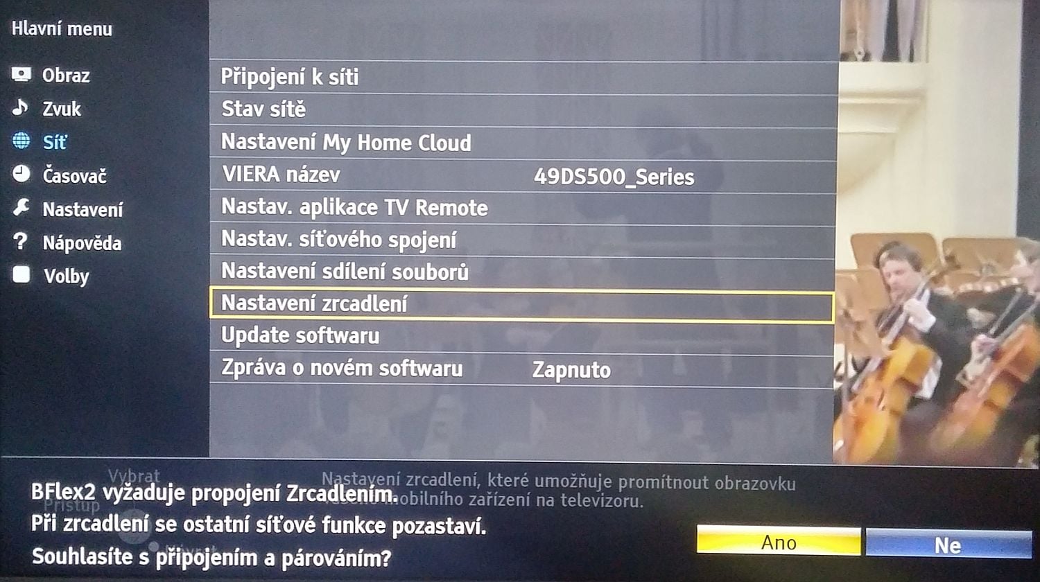 Panasonic TX-49DS500 - Menu nastavení