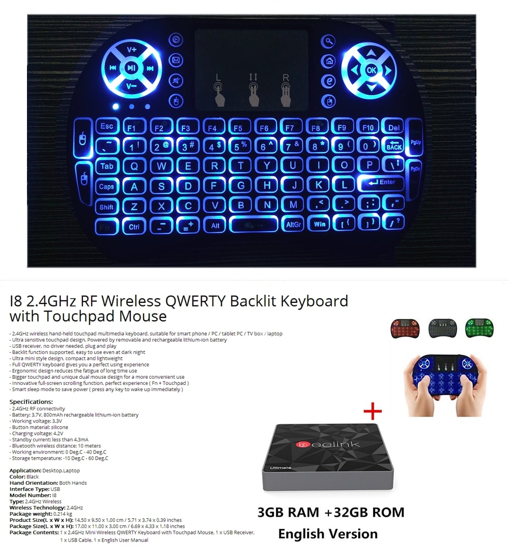 Beelink GT1 Ultimate - přehled nabízených variant s perifériemi