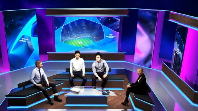 Vizualizace sportovního studia TV Nova, jaro 2022