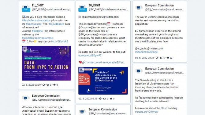 EU - sociální sítě - Mastodon - PeeTube