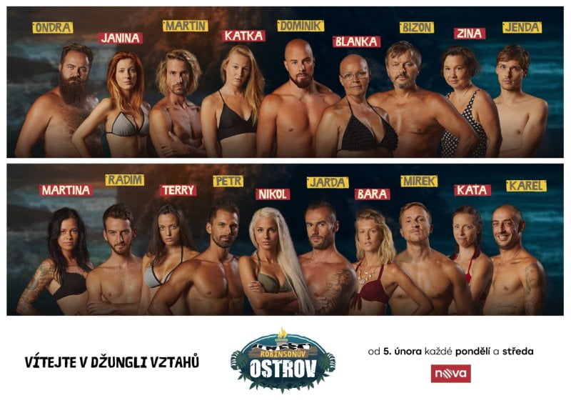 Robinsonův ostrov - přehled soutěžících.