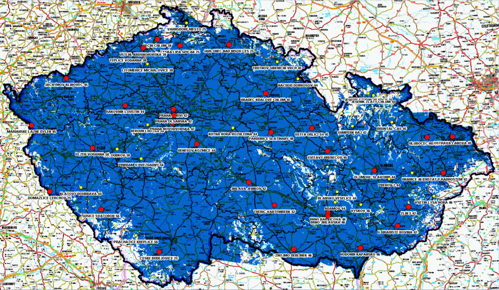 Multiplex 4 - pokrytí, leden 2016
