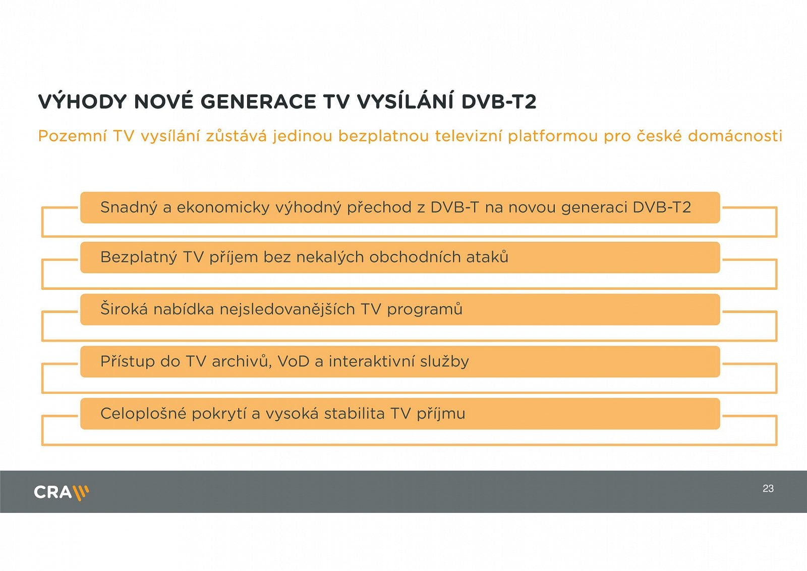Parametry DVB-T2, termíny přechodu a stanice v multiplexech