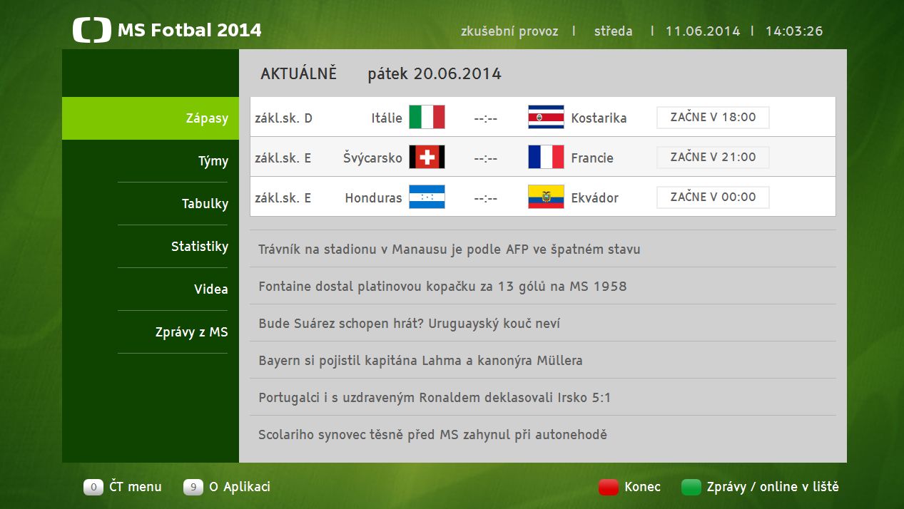 MS ve fotbale v hybridním vysílání České televize