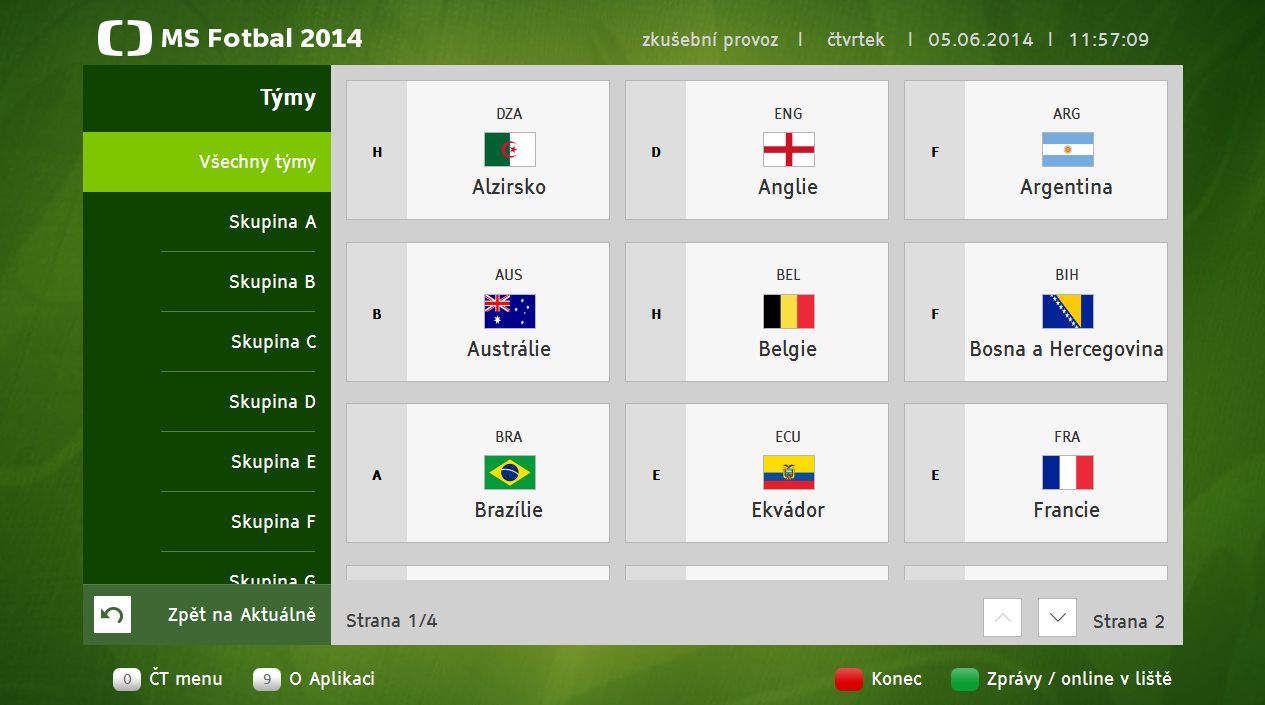 MS ve fotbale v hybridním vysílání České televize
