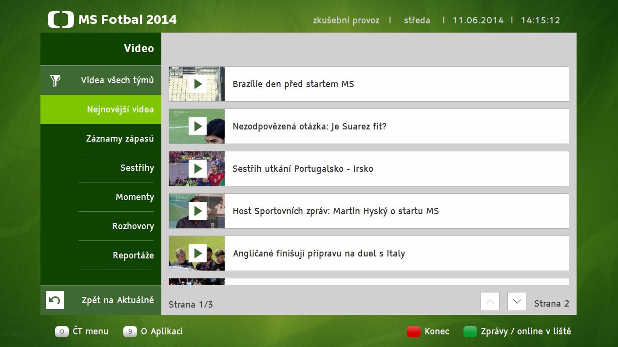 MS ve fotbale v hybridním vysílání České televize