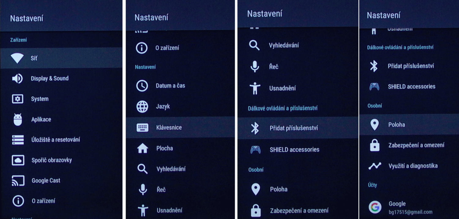 Volby na první úrovni představují dlouhou řadu položek uspořádaných tentokráte na výšku.