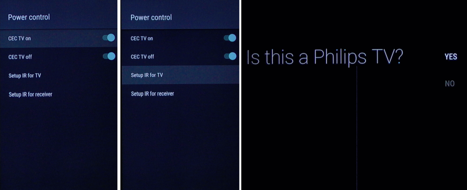 Obraz a zvuk: je tu kupodivu i volba pro napájení HDMI (CEC) a také párování dálkového infra ovladače od televizoru.