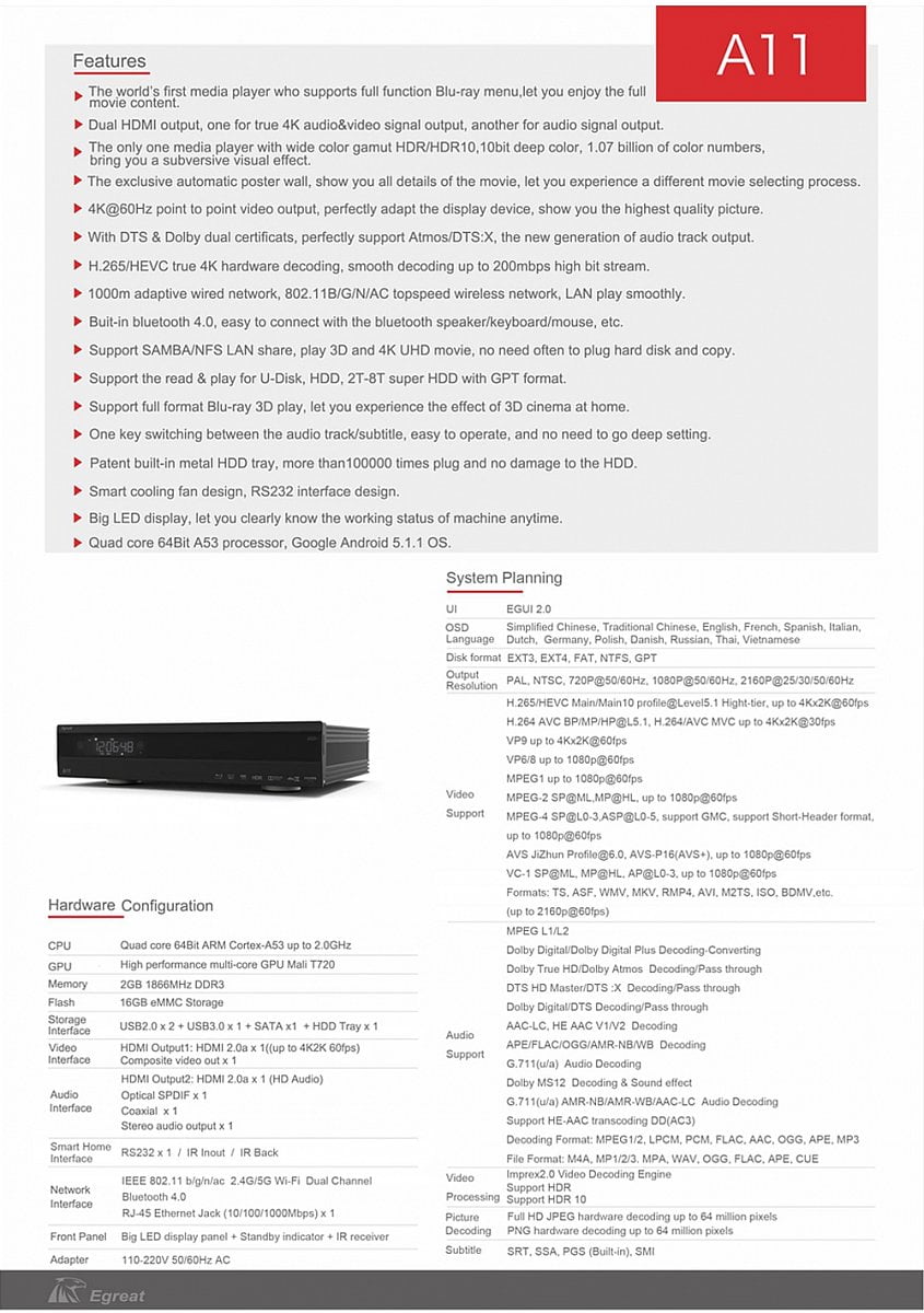Egreat A11 / A12 / 13