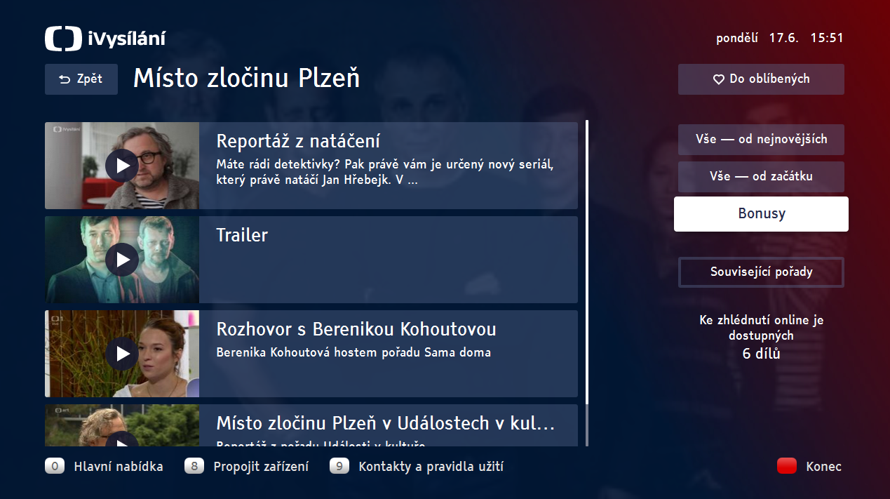 Bonusy k pořadu