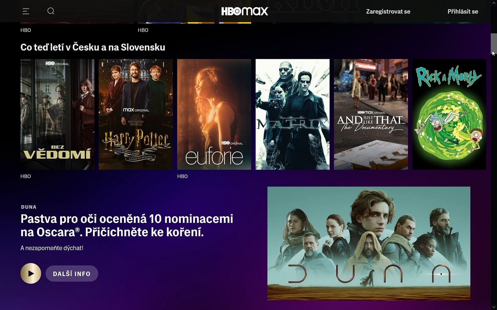 Česká verze HBO Max
