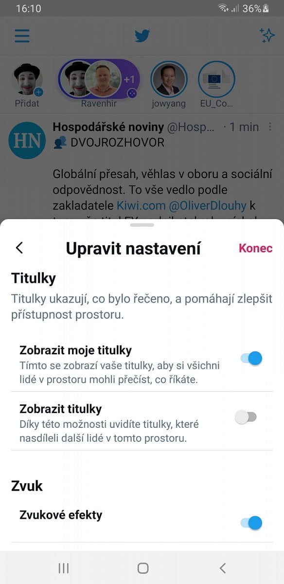 Co umí a jak vypadají Twitter Spaces (Prostory)