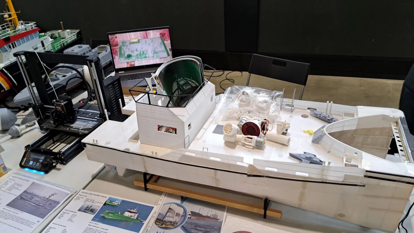 3D tiskárny tiskly i komponenty pro mnohem větší modely, například lodí.